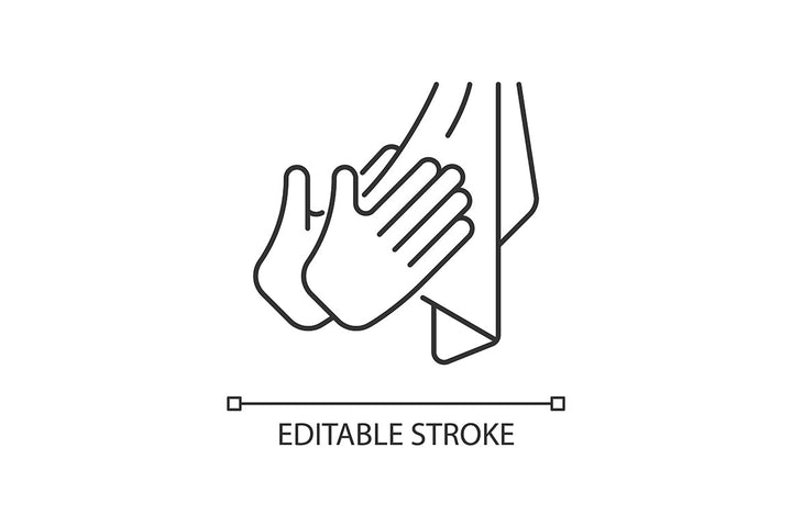 Keeping hands clean linear icons set for dark and light mode