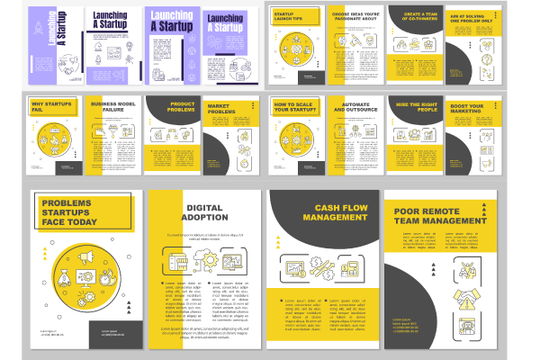 Launching Startup Brochures Bundle