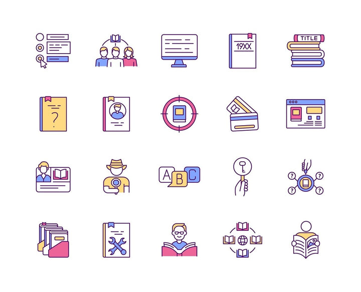 Learning icons bundle