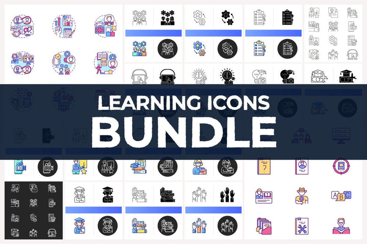Learning icons bundle