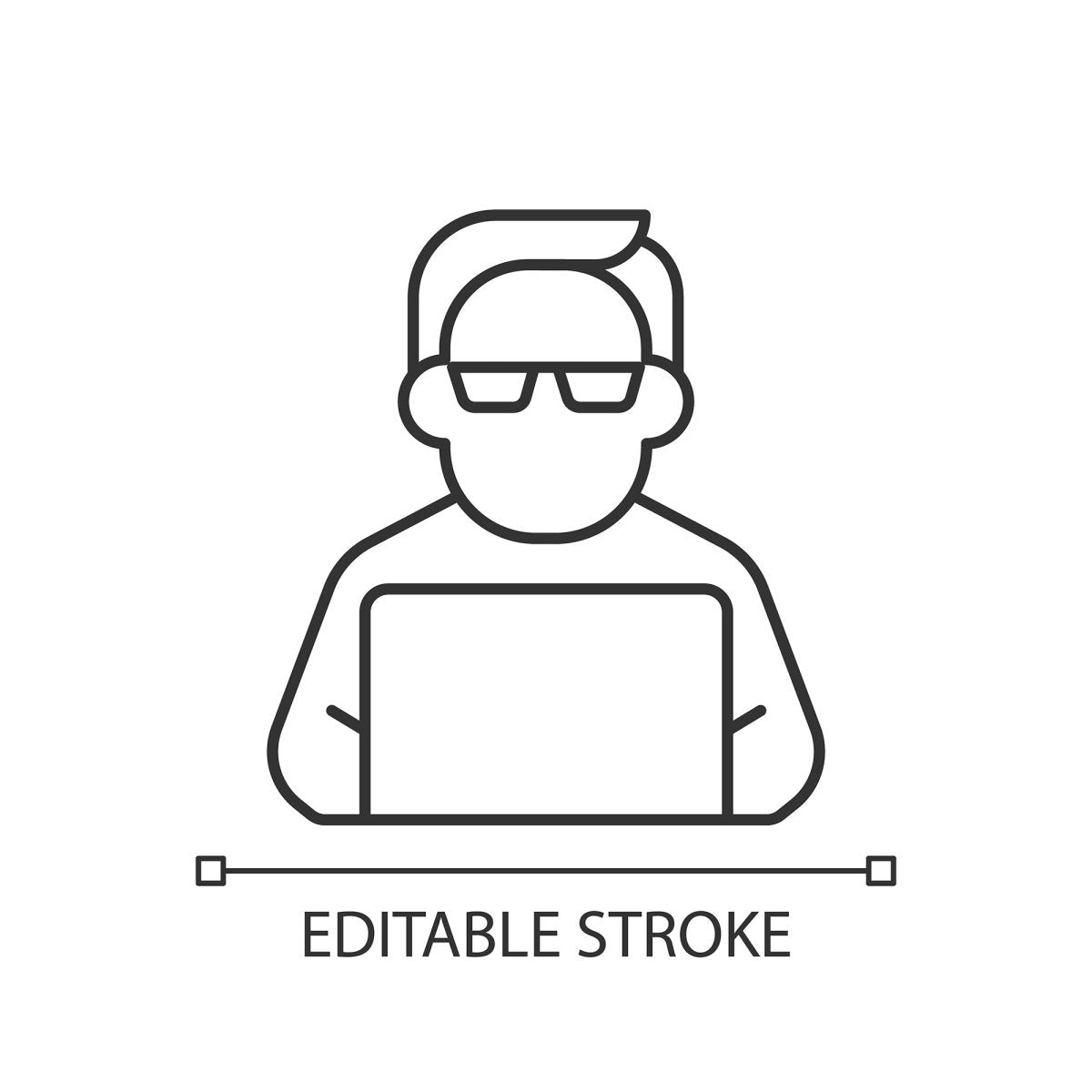 Learning modern professions linear icons set
