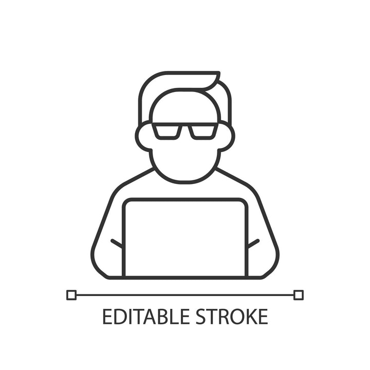 Learning modern professions linear icons set