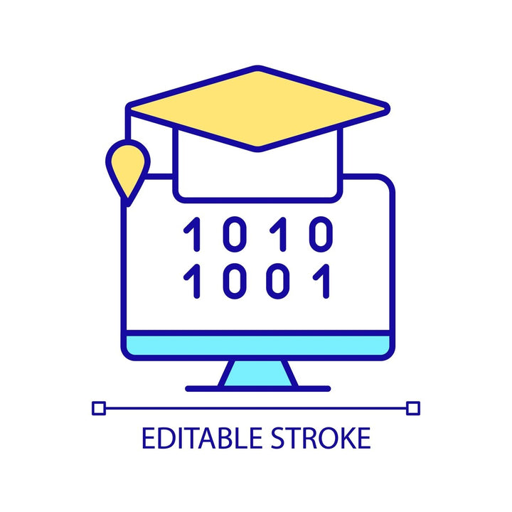 Learning modern professions RGB color icons set