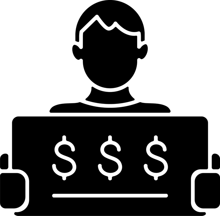 Lottery types black glyph icons set on white space