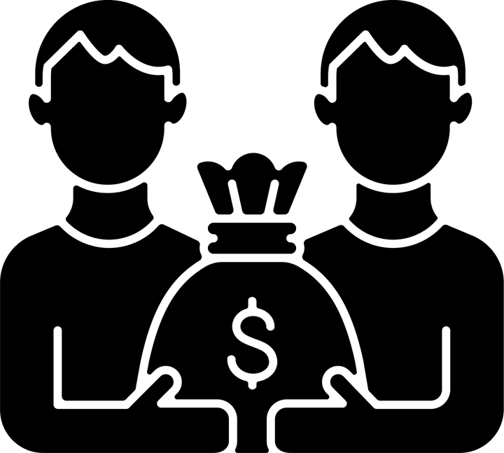 Lottery types black glyph icons set on white space