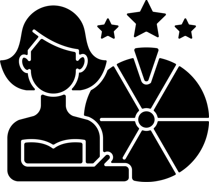 Lottery types black glyph icons set on white space