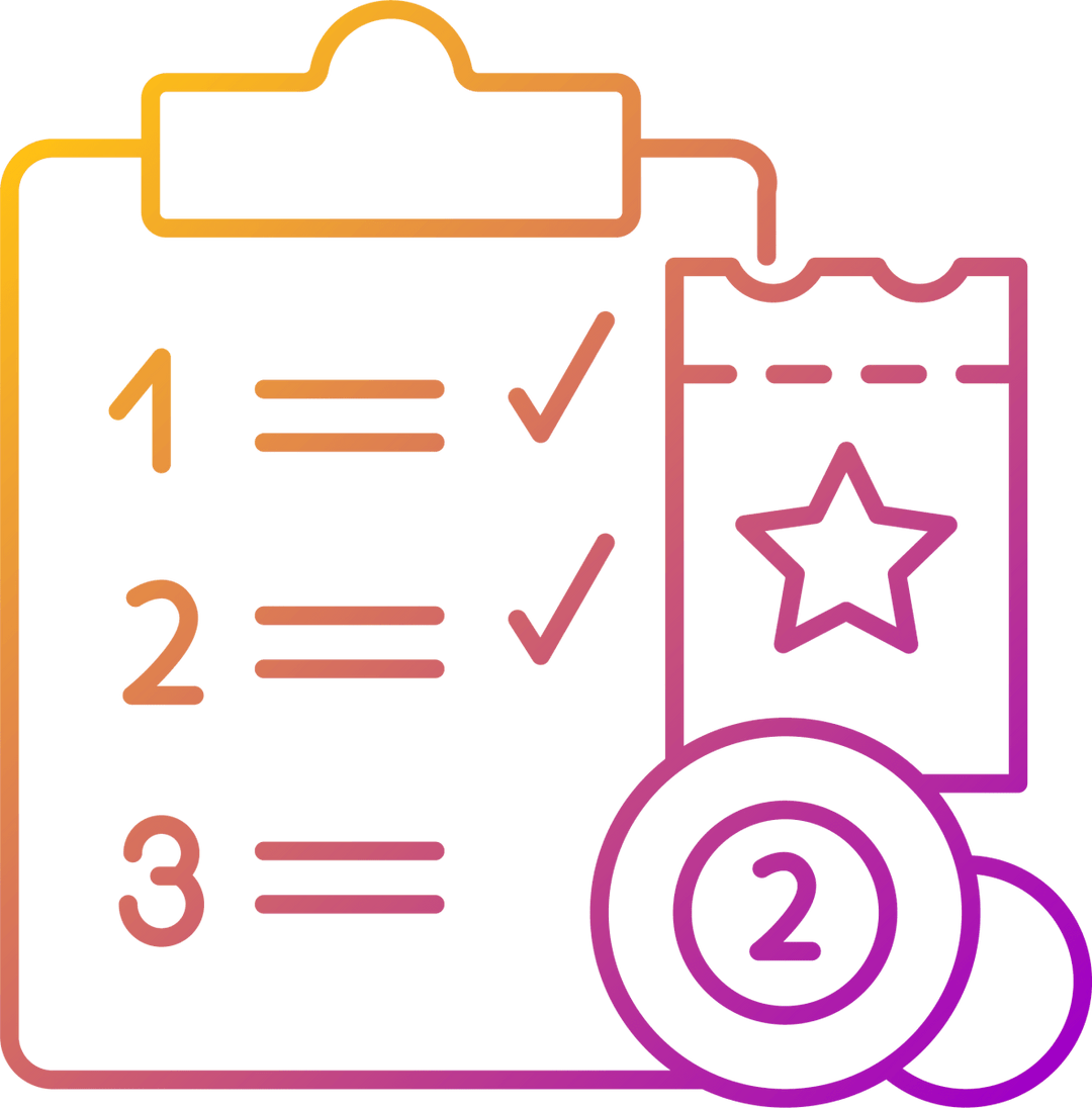 Lottery types gradient linear vector icons set