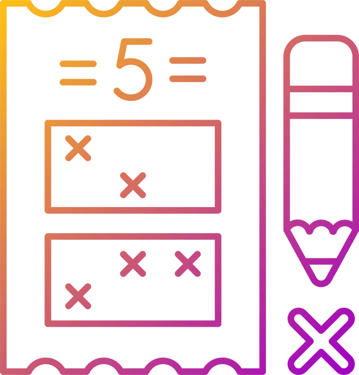 Lottery types gradient linear vector icons set