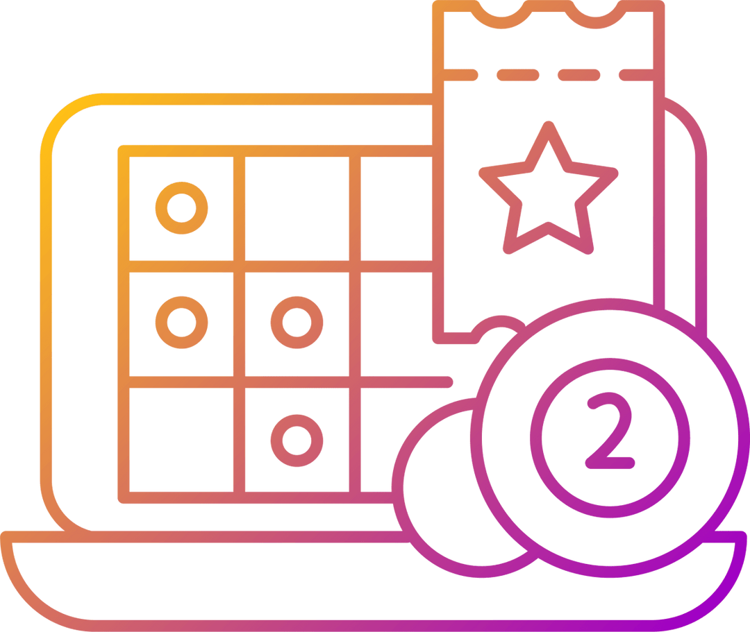 Lottery types gradient linear vector icons set