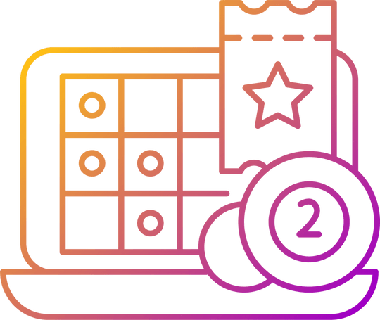 Lottery types gradient linear vector icons set