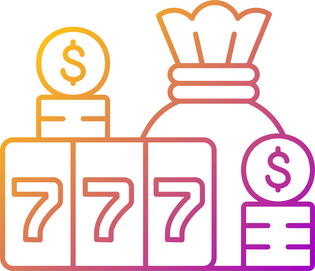 Lottery types gradient linear vector icons set