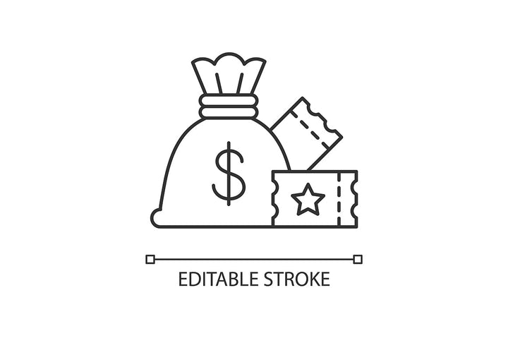 Lottery types linear icons set for dark and light mode