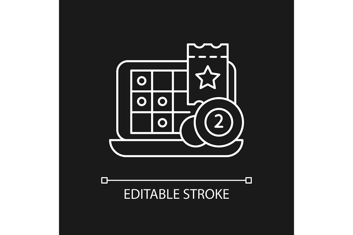 Lottery types linear icons set for dark and light mode