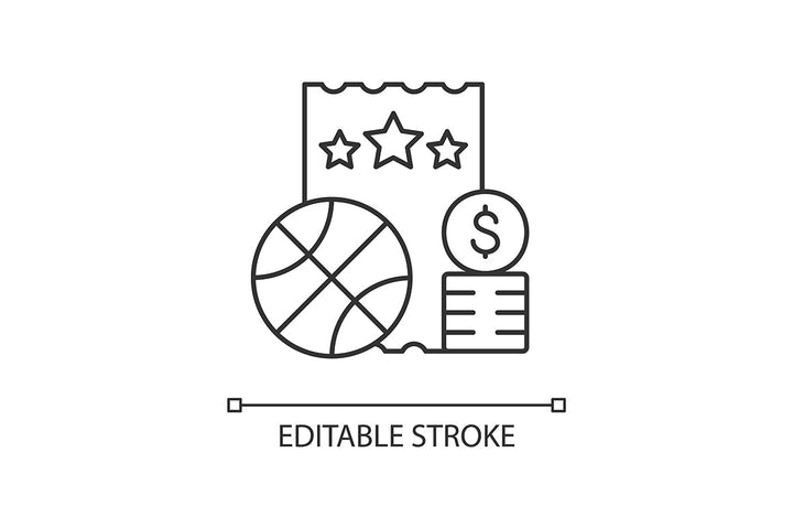 Lottery types linear icons set for dark and light mode
