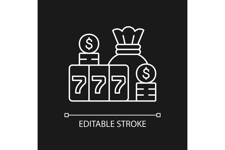 Lottery types linear icons set for dark and light mode