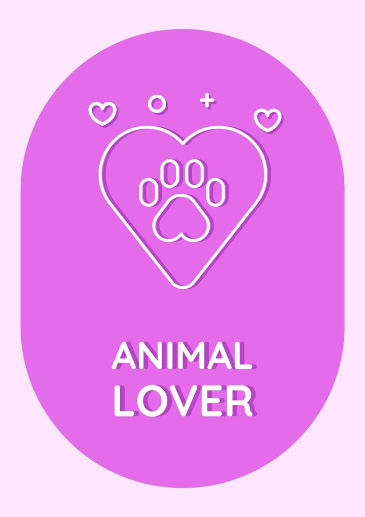 Love your pet day celebration postcard with linear glyph icon set