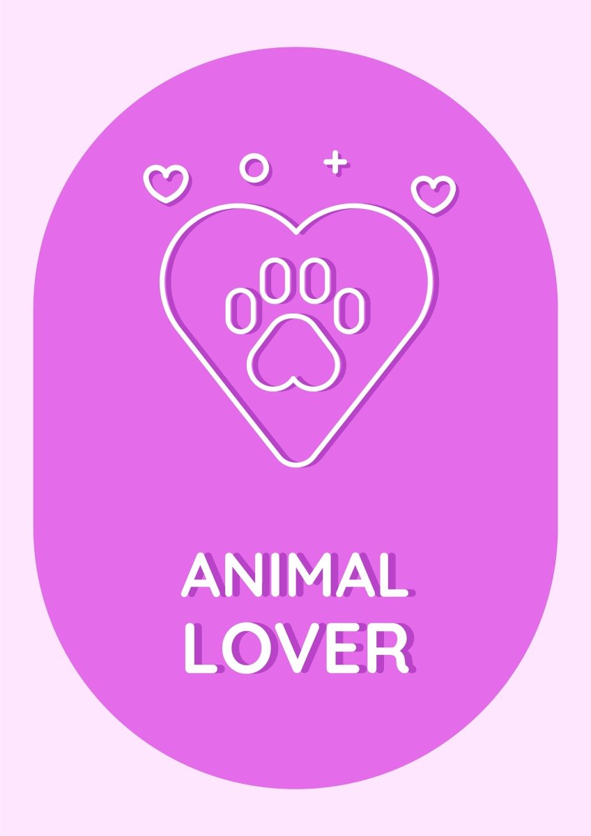 Love your pet day celebration postcard with linear glyph icon set
