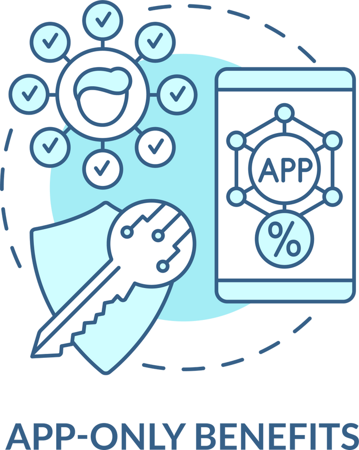 Loyalty Program Blue Icons Bundle