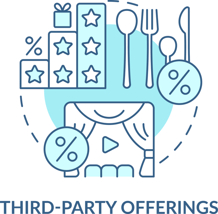 Loyalty Program Blue Icons Bundle