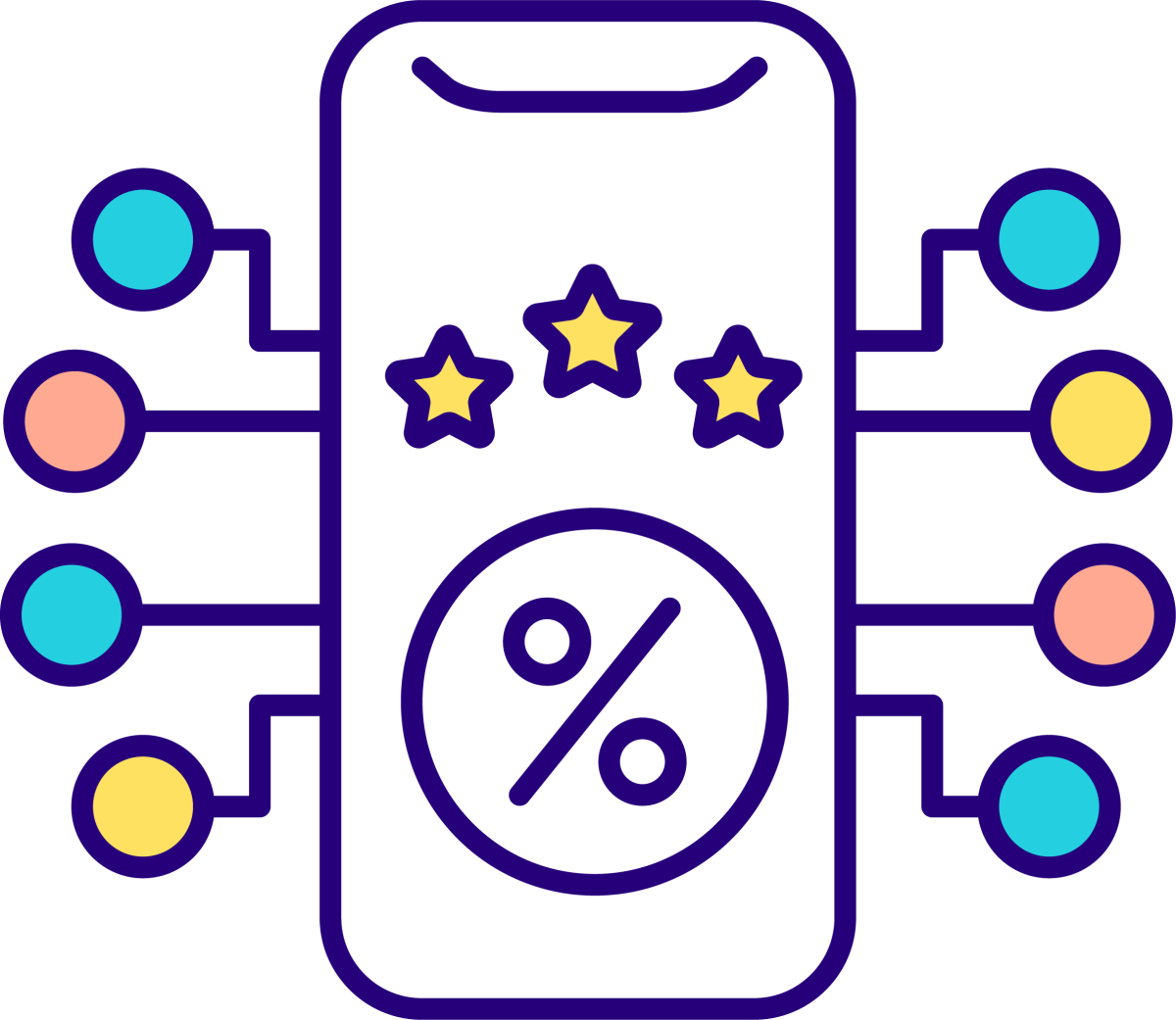 Loyalty program related light and dark theme RGB color icons set