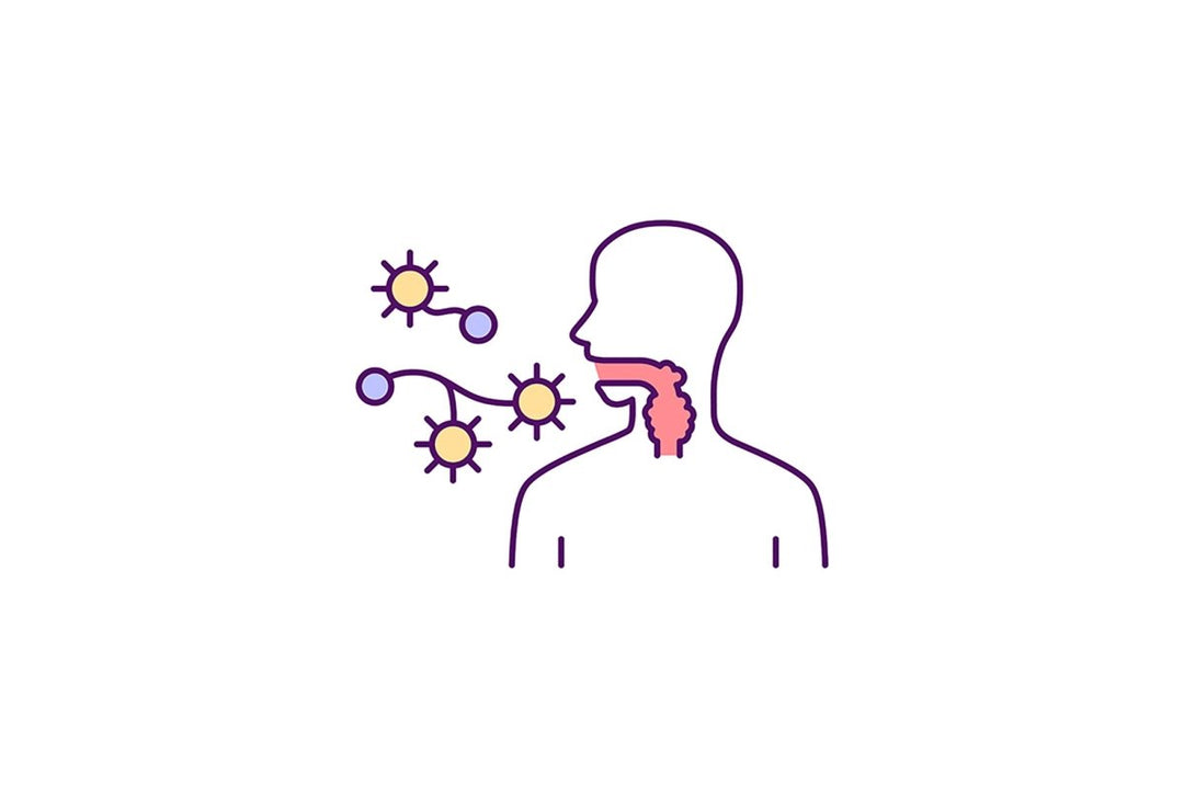 Lung infection symptoms RGB color icons set