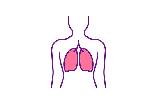 Lungs health care RGB color icons set