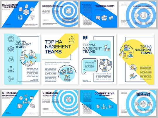 Management brochure template bundle
