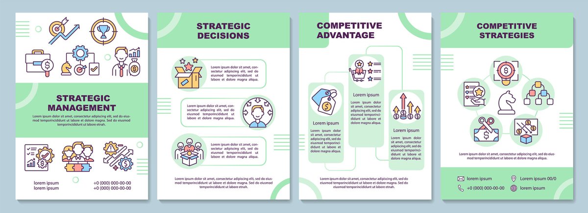 Management brochure template bundle