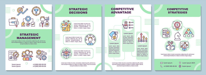 Management brochure template bundle