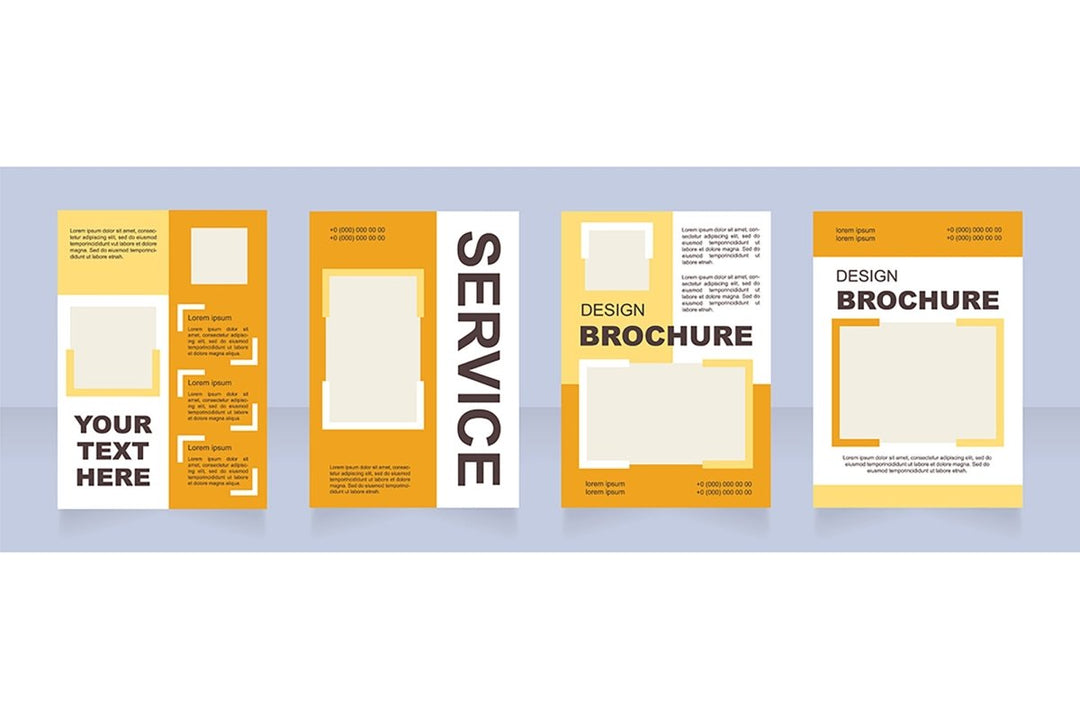 Management service blank brochure layout design
