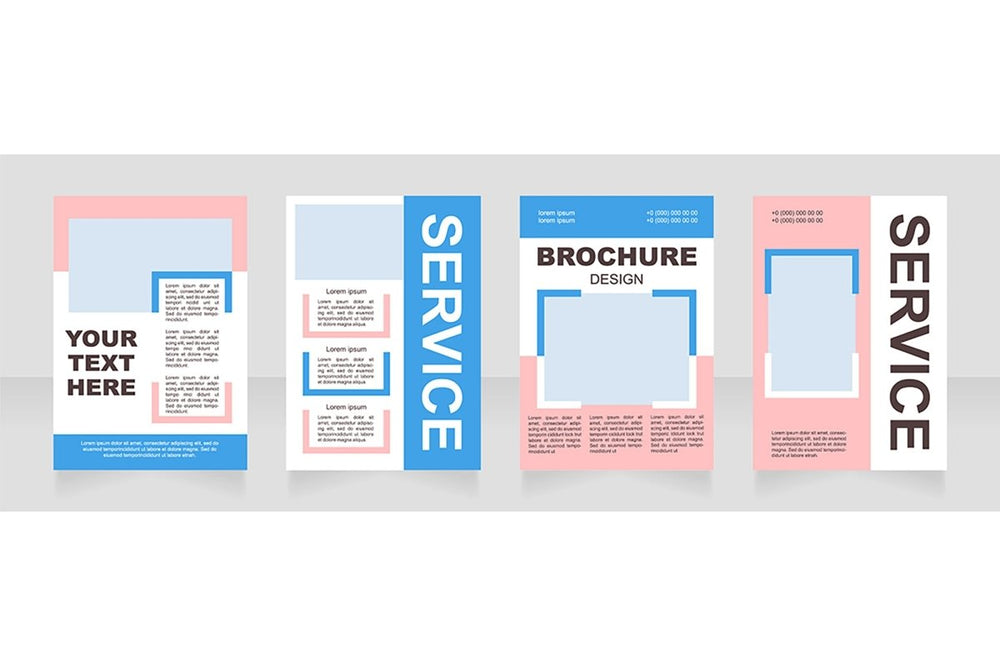 Management service blank brochure layout design
