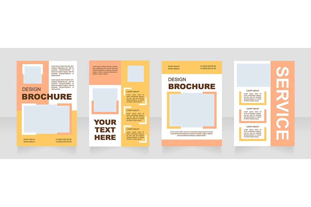 Management service blank brochure layout design