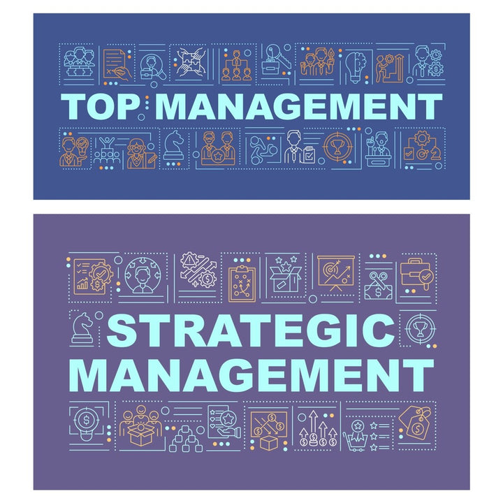 Management word concepts banner bundle