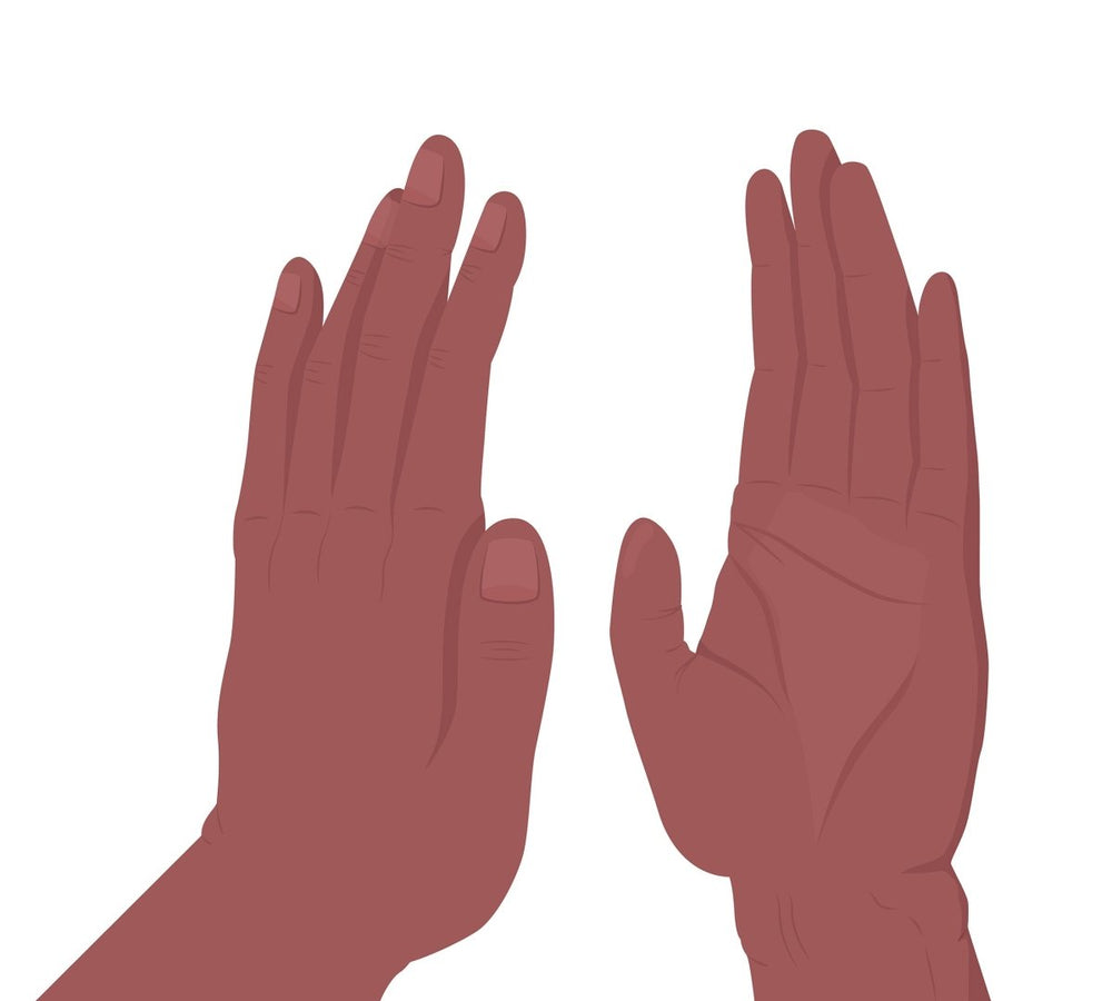 Manual explanation semi flat color vector hand gesture set