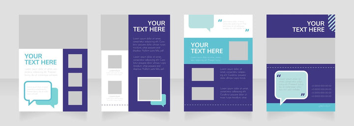 Mass media blank brochure templaye bundle