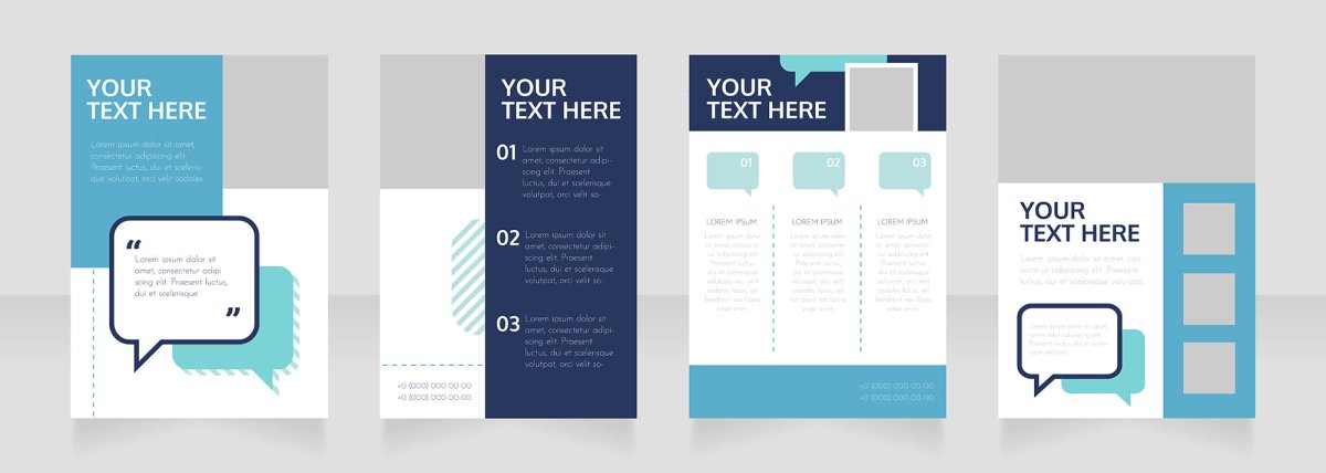 Mass media blank brochure templaye bundle