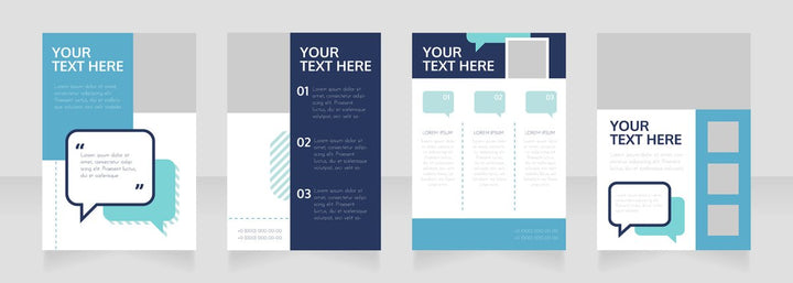 Mass media blank brochure templaye bundle