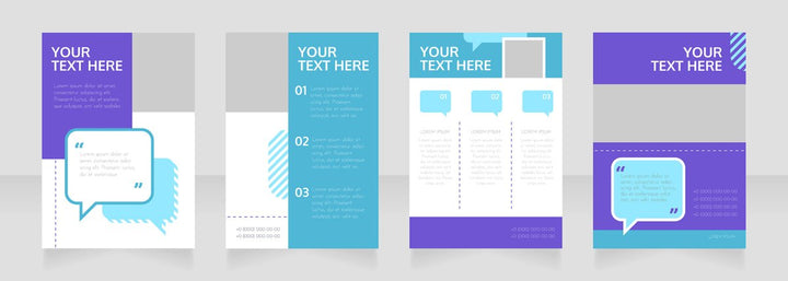 Mass media blank brochure templaye bundle