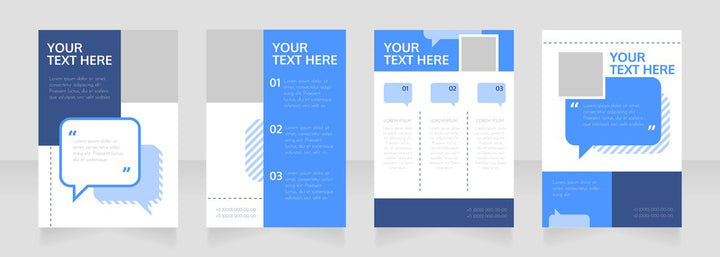 Mass media blank brochure templaye bundle