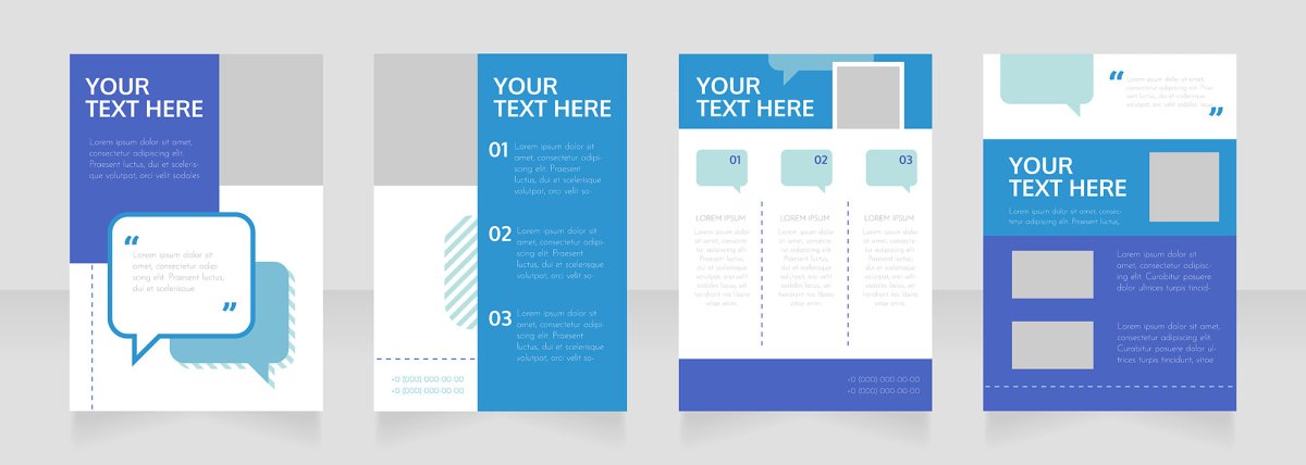 Mass media blank brochure templaye bundle