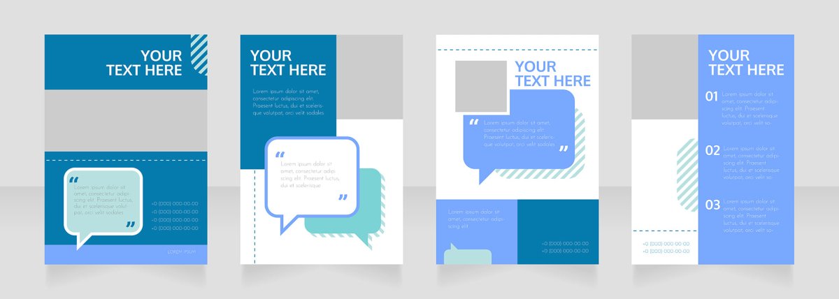 Mass media blank brochure templaye bundle