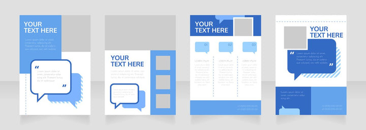 Mass media blank brochure templaye bundle