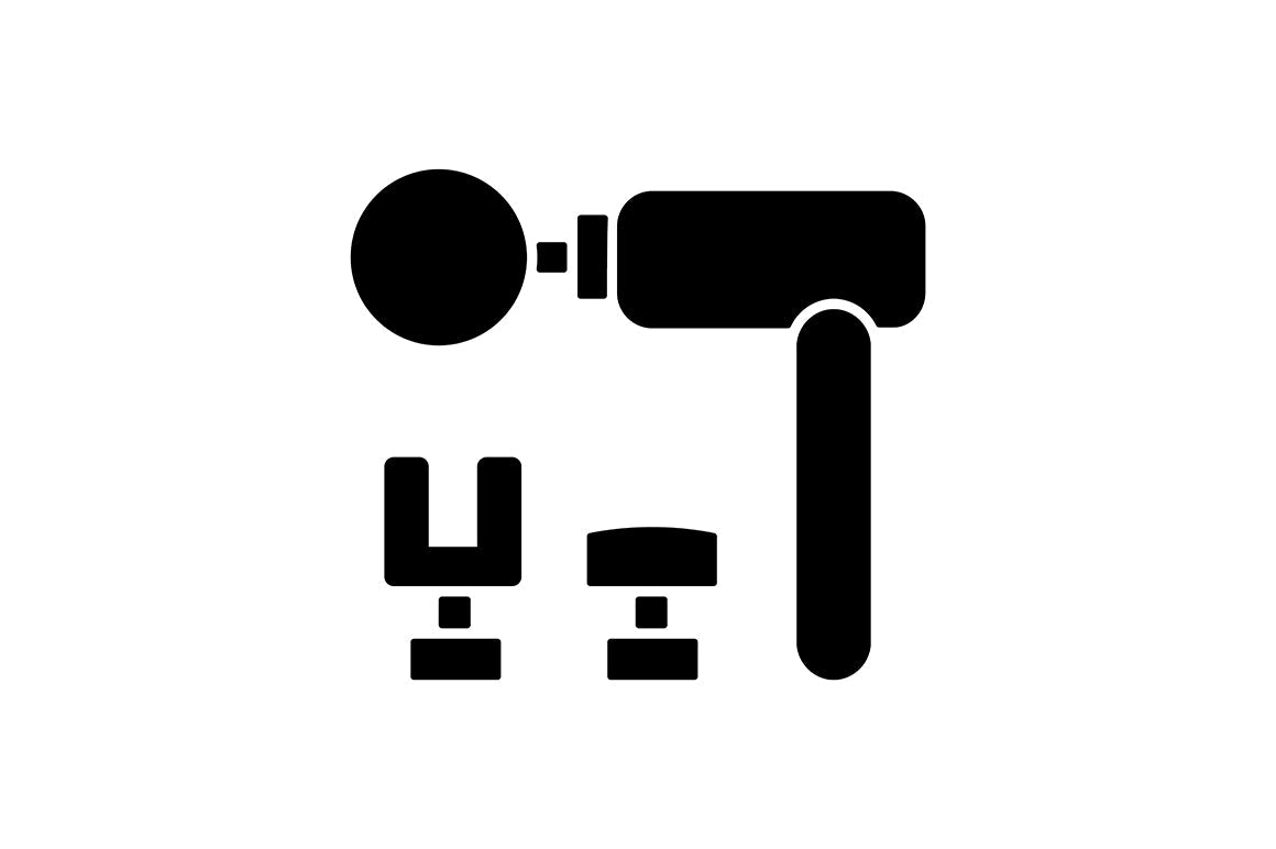 Massage tools and equipment black glyph icons set on white space