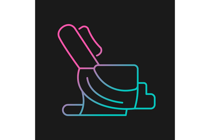 Massage tools and equipment gradient icons set for dark and light mode