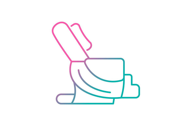Massage tools and equipment gradient icons set for dark and light mode