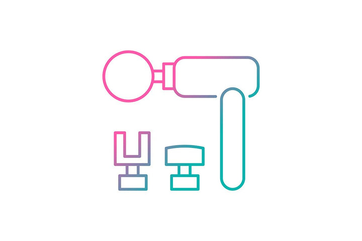 Massage tools and equipment gradient icons set for dark and light mode
