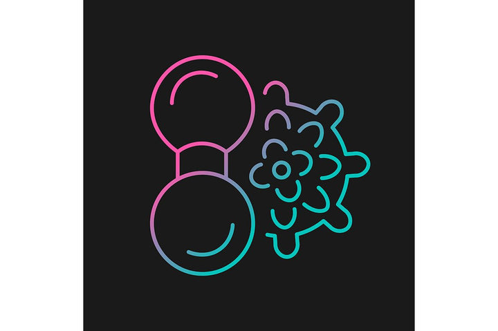 Massage tools and equipment gradient icons set for dark and light mode