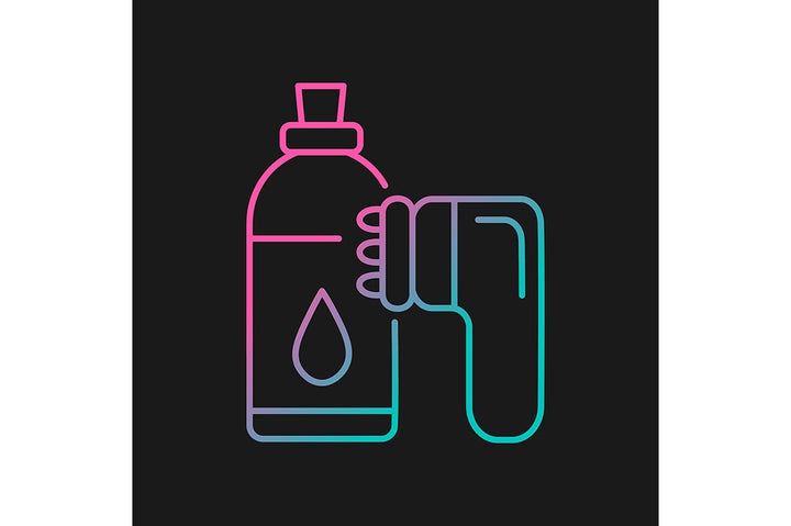 Massage tools and equipment gradient icons set for dark and light mode
