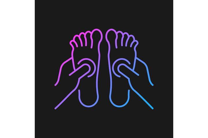 Massage types gradient icons set for dark and light mode