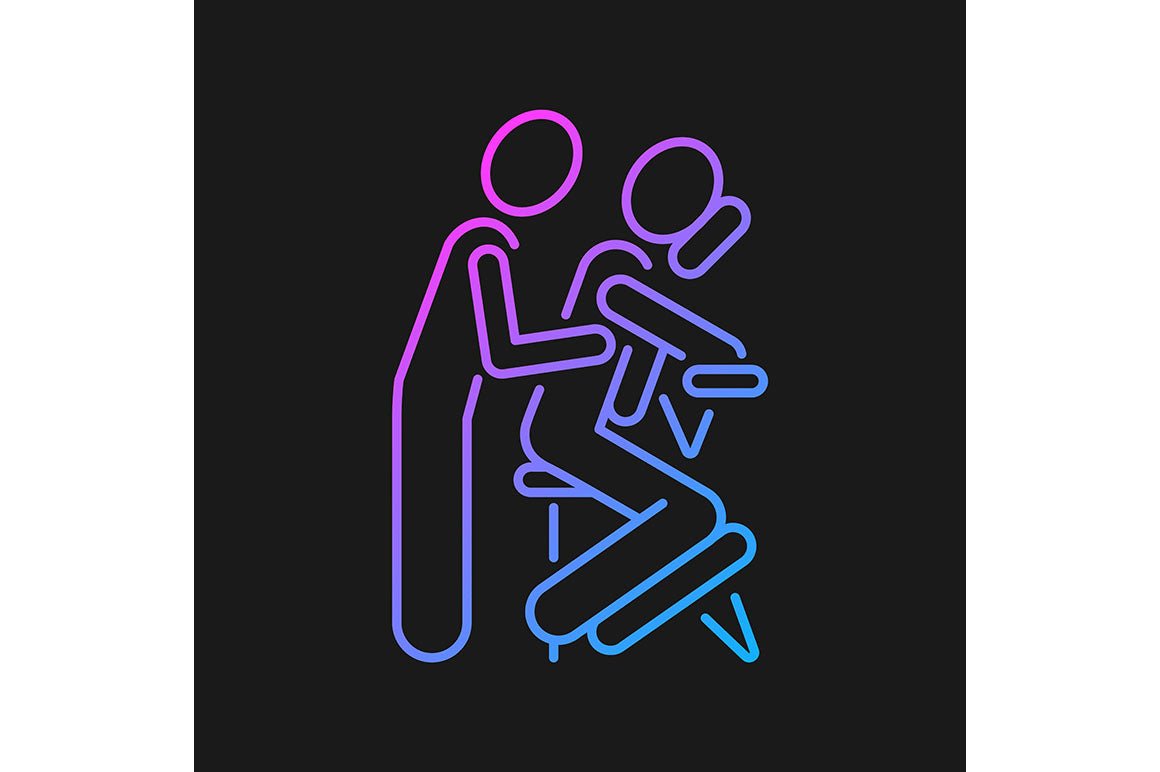 Massage types gradient icons set for dark and light mode